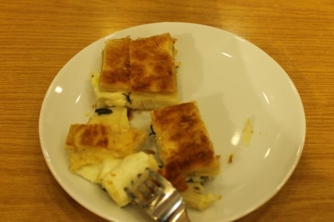 Pastry stuffed with cheese and spinach