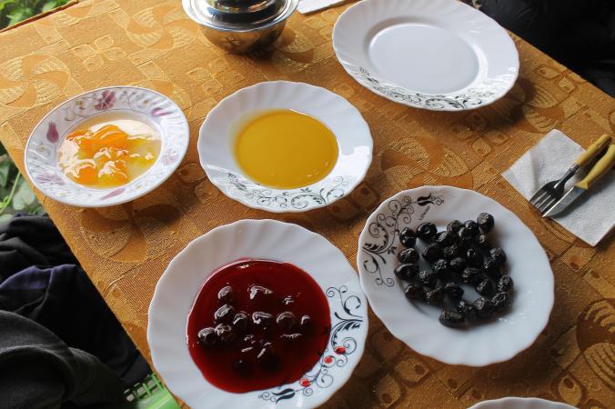 Kurdish breakfast in a village
