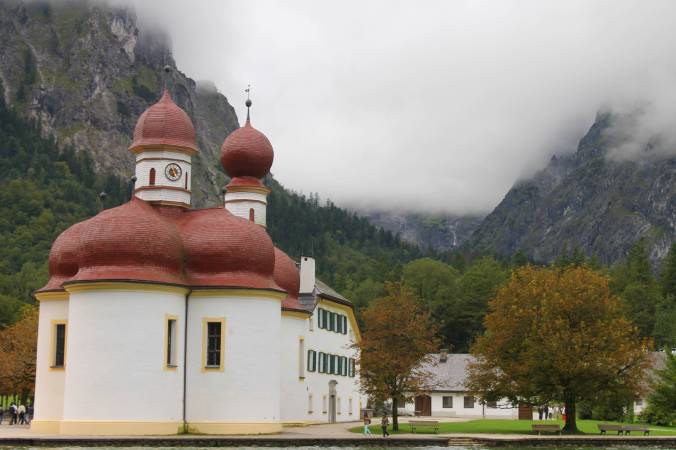 The onion dome church, Berchtesgaden.