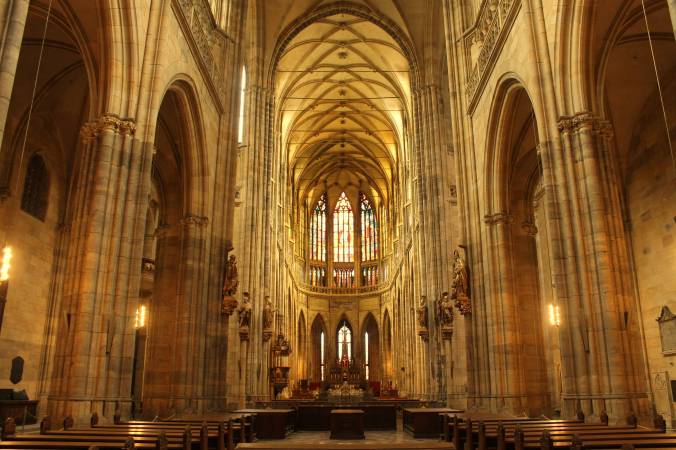 Inside the St.Vitus Cathedral.