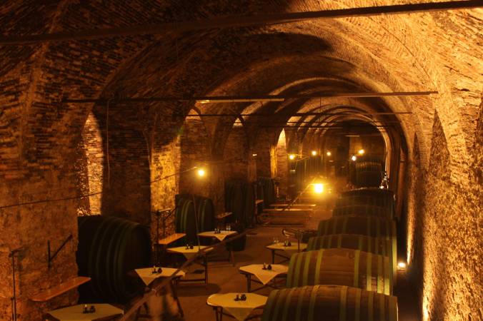 The wine cellar at Schloss seggau