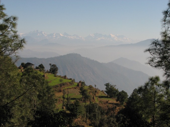 Gaunap with the Nepal Himalayas at backdrop.