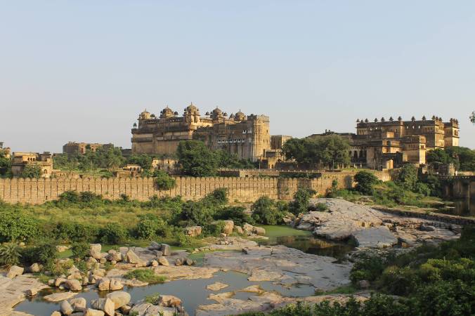 Orchha Palace, view from my hotel. 