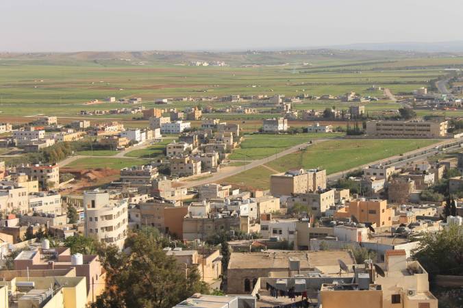 Typical Jordanian countryside, seen from the Bell Tower of the church