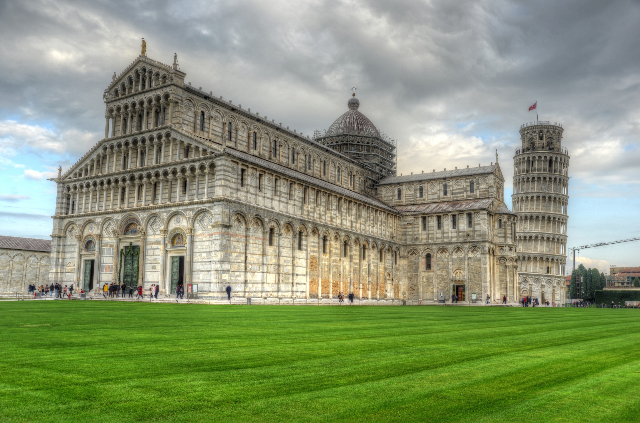 Leaning Tower of Pisa with the Cathedral